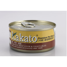 Kakato Chicken, Beef Liver & Vegetables 雞、牛肝、蔬菜 170g X 48罐